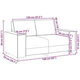 Dvosedežna Sofa - Vino Rdeča, 120 cm, Umetno Usnje, (22054516) | Shoptok.si