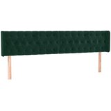  LED uzglavlje tamnozeleno 203x16x78/88 cm baršunasto | shoptok.hr