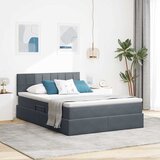 vidaXL Krevet s od storage s madracem Tamno siva 140 x 200 cm Baršun | shoptok.hr