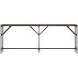 Konzolni stol boja smeđeg hrasta 200x29x75 cm konstruirano drvo | shoptok.hr