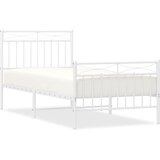  Metalni okvir kreveta uzglavlje i podnožje bijeli 90x190 cm | shoptok.hr