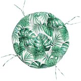  Okrugli jastuk s uzorkom lišća Ø 60 x 11 cm od tkanine Oxford | shoptok.hr
