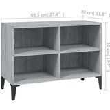 TV ormarić s metalnim nogama boja sivog hrasta 69 5x30x50 cm | shoptok.hr