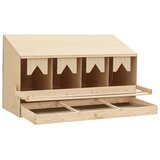  Gnijezdo za nesilice s 4 odjeljka 106x40x59 cm masivna borovina | shoptok.hr