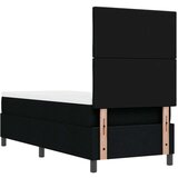 Box Spring Krevet s madracem crne boje 80x200 cm od tkanine | shoptok.hr