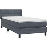 Maison Chic Box spring postelja - Vzmetna postelja z vzmetnico Temno siva 80x220 cm Velvet SL25171, (21890386) Cene