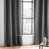 Douceur d intérieur Antracitno siva zavesa iz mikrovlaken 140x280 cm Absolu – | Shoptok.si