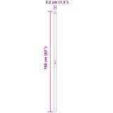  Stup za ogradu 2 kom. Siva Čelik s praškastim premazom 160 cm | shoptok.hr
