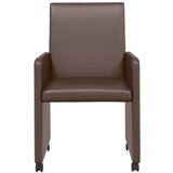  Trpezarijske stolice 2 pcs Smeđa 57 x 66 x 94 cm Umjetna koža | shoptok.hr