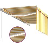  Tenda na ručno uvlačenje s roletom LED 3 5 x 2 5 m žuto-bijela | shoptok.hr