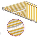  Tenda na ručno uvlačenje s roletom LED 5 x 3 m žuto-bijela | shoptok.hr