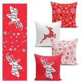 Mila Home Komplet prevlek za blazine in namiznega tekača 5 ks Snowflakes – Cene