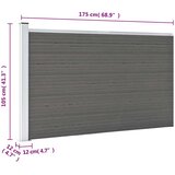  Vrtna ograda WPC 175 x 105 cm siva | shoptok.hr
