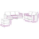  3-dijelni set sofa s jastucima sivi od umjetne kože | shoptok.hr