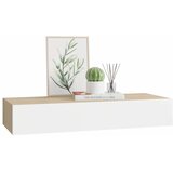  Zidna polica s ladicama hrast i bijela 60x23,5x10 cm MDF | Eponuda.ba