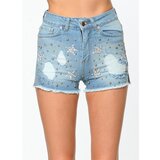 Dewberry Z6333 WOMEN'S JEAN SHORTS-PLAIN BLUE | shoptok.hr