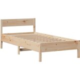  Krevet s regalom za knjige bez madraca 75x190 cm borovina | shoptok.hr
