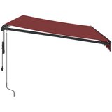 Tenda na automatsko uvlačenje s LED svjetlima bordo 350x250 cm | Eponuda.com