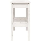  Konzolna mizica bela 110x40x75 cm trdna borovina, (20711714) | Shoptok.si