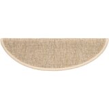  Prostirke za stepenice 15 kom 56x17x3 cm svijetlo bež poluokrugle | shoptok.hr