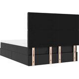 vidaXL Otomanski posteljni okvir z vzmetnico črn 140x200 cm um. usnje | Shoptok.si