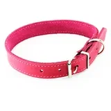 ovratnica z okrasnimi šivi, roza - obseg vratu 36 - 44 cm, širina 25 mm