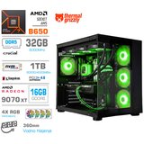 MEGA Računalnik MT S5 R7-7800X3D/RX9070 XT/32GB-DDR5/1TB/750W/Brez OS/črna RGB + Estetski napajalni kabli [Zelena / Črna], (5000367776) Cene