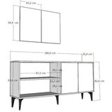 Hanah home komoda fly sapphire oak white | ePonuda.com