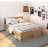 Kondela Postelja, 140x200, hrast wotan, MICHIGAN NEW | Shoptok.si