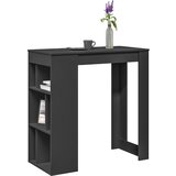 vidaXL Barska miza s policami črna 102x50x103,5 cm inženirski les Cene