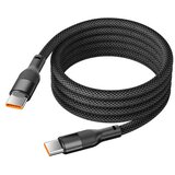 Ksix kabel USB-C na USB-C, 60W, magnetski, pleteni, 1 m, crni | shoptok.hr