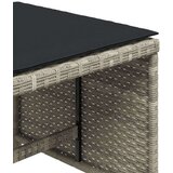  Vrtni stolčki z blazinami 4 kosi sv. sivi 40x40x35 cm PE ratan | Shoptok.si