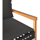  Vrtna sedežna garnitura 4-delna z blazinami črn poli ratan | Shoptok.si