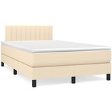  The Living Store Box spring postelja z vzmetnico LED krem 120x190 cm blago - Box Spring Postelja, (21446423) | Shoptok.si