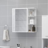 Maison Chic Kopalniška omarica - Kopalniški kabinet z ogledalom bela 62,5x20,5x64 cm, (21794370) | Shoptok.si