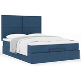 vidaXL Otomanski okvir kreveta s madracem plavi 140x200cm od tkanine | shoptok.hr