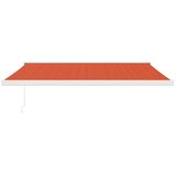 Tenda na uvlačenje narančasto-smeđa 4 x 3 m tkanina i aluminij | Eponuda.com