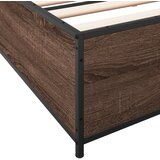  Okvir za krevet smeđi hrast 200x200cm konstruirano drvo i metal | shoptok.hr