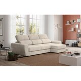 CARRYHOME KOTNA SEDEŽNA GARNITURA, mikrovlakna naravne barve | Shoptok.si