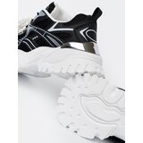 Shelvt Black sneakers with a white bow and beads | shoptok.hr