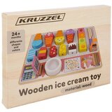 Kruzzel drvena slastičarnica, set sladoleda za igru 27 dijelova | shoptok.hr