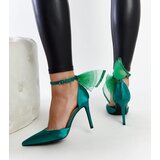 Gemre Green heels with a bow Ilaysa | Shoptok.si