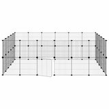 Kavez za ljubimce s 44 panela i vratima crni 35 x 35 cm čelični | shoptok.hr