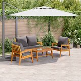Bistro set s jastukom 4 pcs Smeđa Čvrsto drvo akacije | shoptok.hr