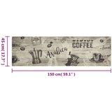  Kuhinjska preproga pralna kavna tematika siva 45x150 cm žamet | Shoptok.si