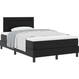 vidaXL Postelja z vzmetnico Črna 120x200 cm iz umetnega usnja | Shoptok.si