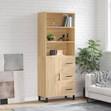 vidaXL Visoka komoda hrasta sonome 69 5x34x180cm od konstruiranog drva | shoptok.hr