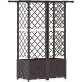  Povišeni krevet s mrežom i krovom Smeđa 124 x 40 x 138 cm PP | Eponuda.com