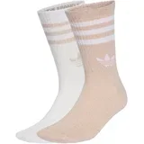 Nogavice '3-Stripes Glitter Crew 2 Pairs' roza / bela