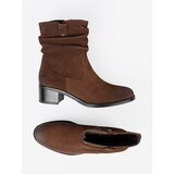 Sergio Leone Brown leather ankle boots with crinkled upper by | shoptok.hr